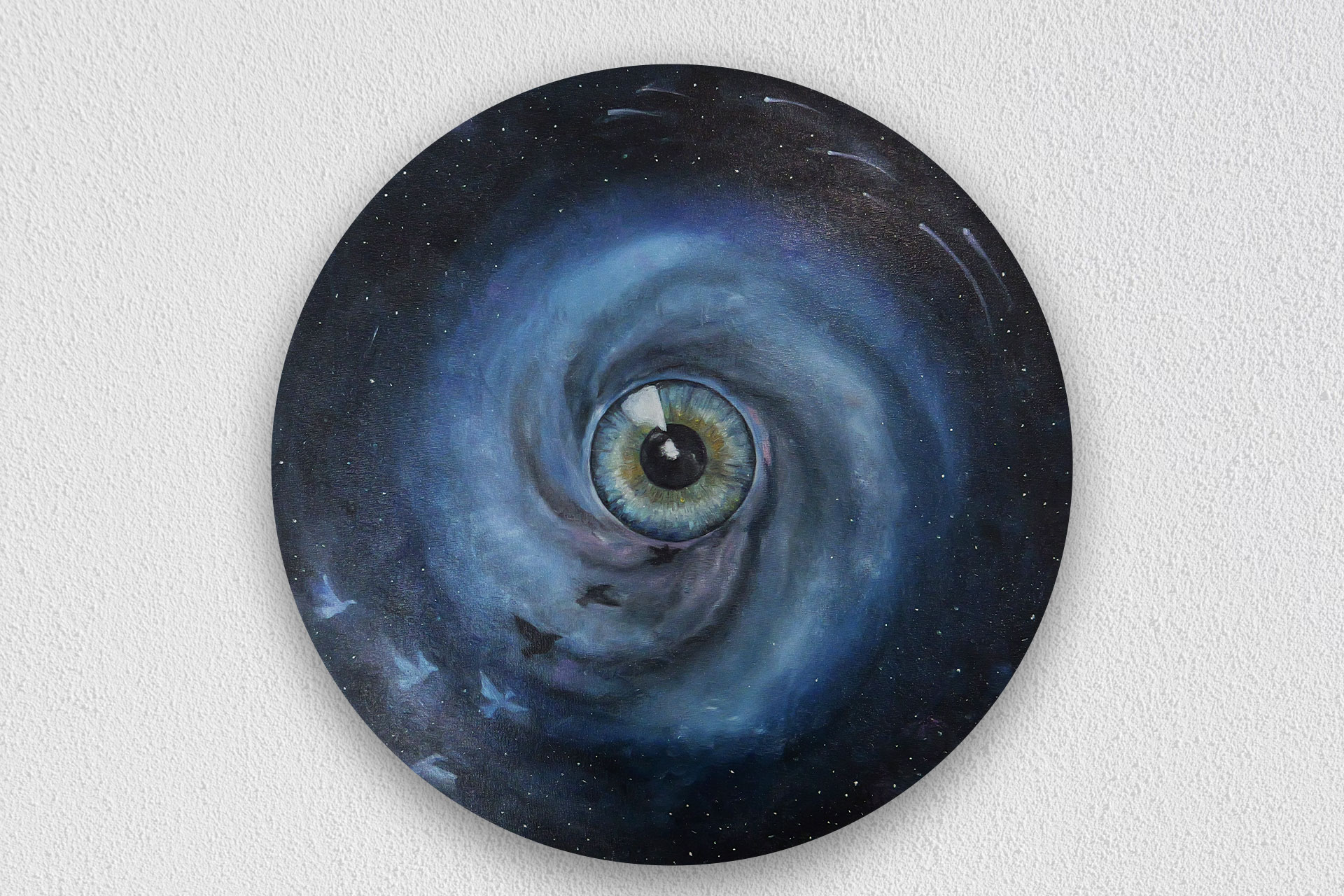 Eyes universe oil painting